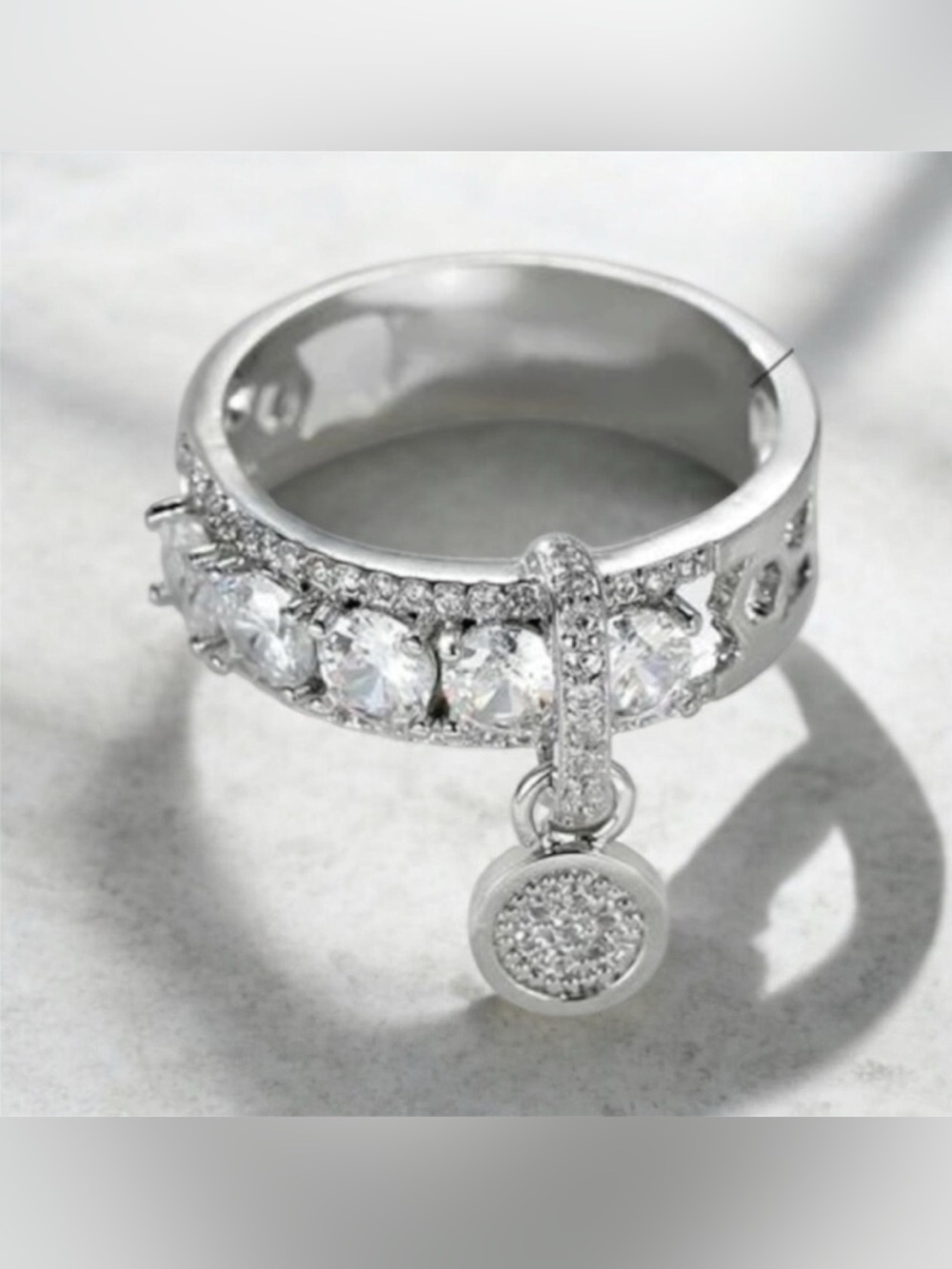 Classic Disc Pendant Ring